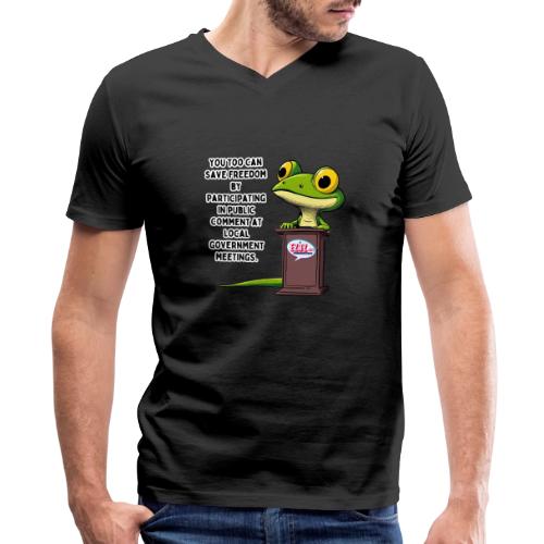 Public Comment Lizard Design - Men's Premium Organic V-Neck T-Shirt