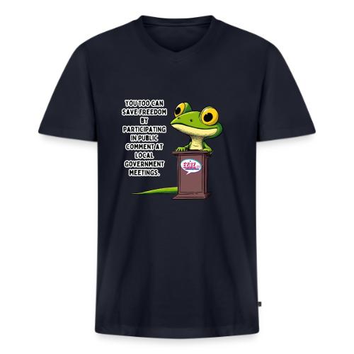 Public Comment Lizard Design - Men's V-Neck T-Shirt by Bella + Canvas