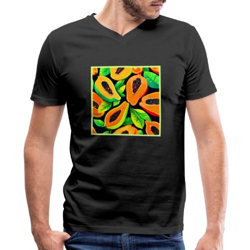 Tropical Papaya Paradise - Men's V-Neck T-Shirt by Bella + Canvas
