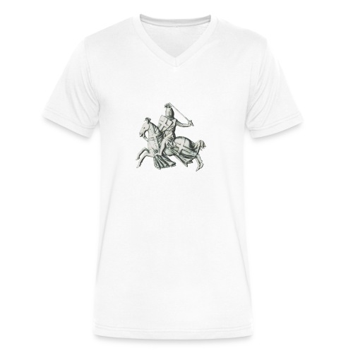 Knight - Right - Men's V-Neck T-Shirt by Canvas