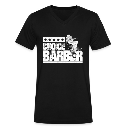 Choice Barber 5-Star Barber T-Shirt - Men's V-Neck T-Shirt by Canvas