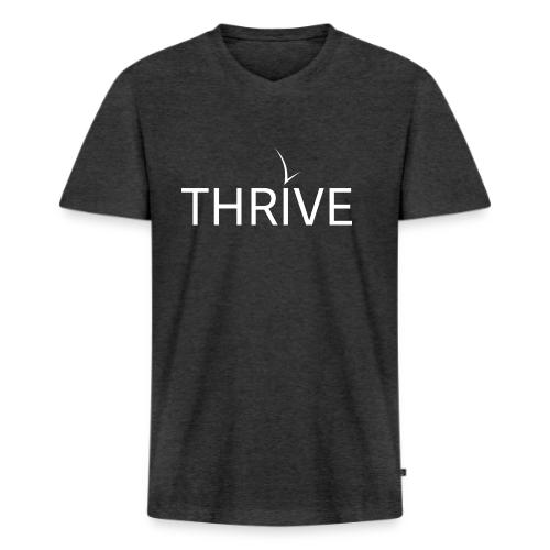 White Logo - Men's Premium Organic V-Neck T-Shirt