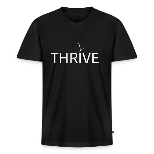 White Logo - Men's Premium Organic V-Neck T-Shirt