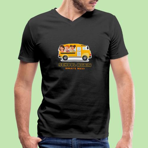 first day of school outfit- school again - Men's V-Neck T-Shirt by Bella + Canvas