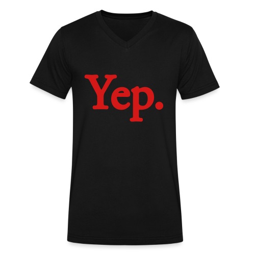 Yep. - 1c RED - Men's V-Neck T-Shirt by Canvas