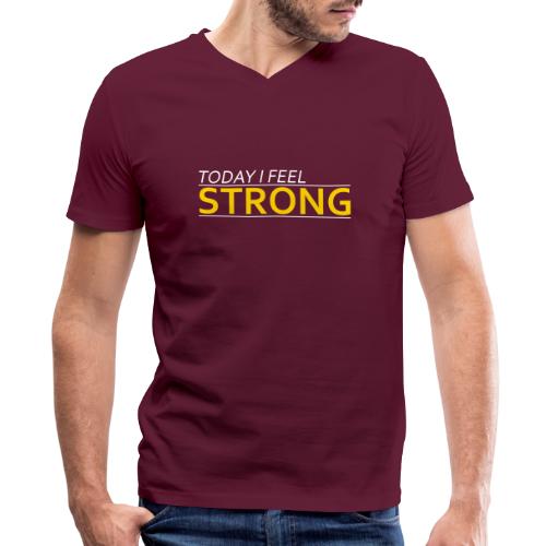 Today I Feel Strong - Men's V-Neck T-Shirt by Canvas