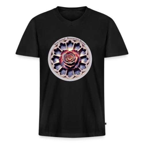 Easter Rose Resurrection T Shirt, Spring Gift - Men's Premium Organic V-Neck T-Shirt