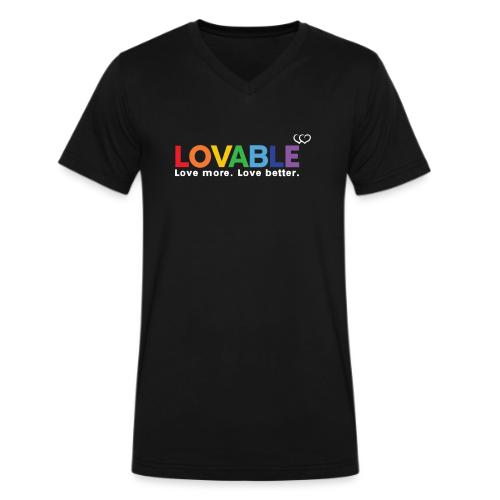 LOVABLE - Men's V-Neck T-Shirt by Bella + Canvas