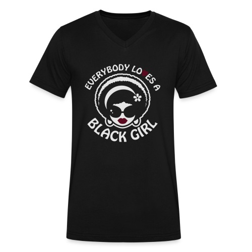 Everybody Loves A Black Girl - Version 1 Reverse - Men's V-Neck T-Shirt by Canvas