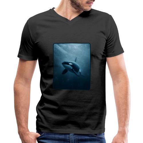 Orca Ocean Wildlife Design - Men's Premium Organic V-Neck T-Shirt