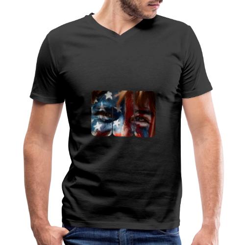 USA: Stars in Their Eyes - Men's Premium Organic V-Neck T-Shirt