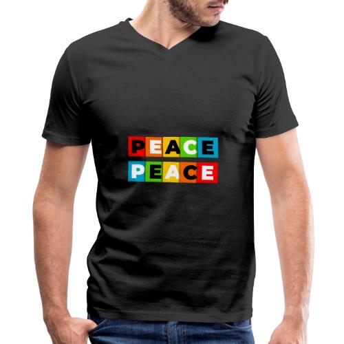 Colorful Peace - Men's Premium Organic V-Neck T-Shirt