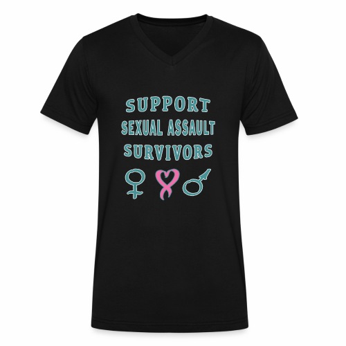 Support Sexual Assault Survivors Awareness Month. - Men's V-Neck T-Shirt by Canvas