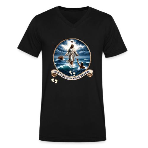 Walking On Water Faith T Shirt, Christian Miracle - Men's V-Neck T-Shirt by Bella + Canvas