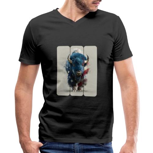 USA: Spirit of the Plains - Men's Premium Organic V-Neck T-Shirt