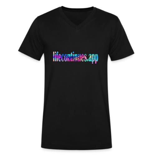 Lifecontinues.app1 - Men's V-Neck T-Shirt by Bella + Canvas