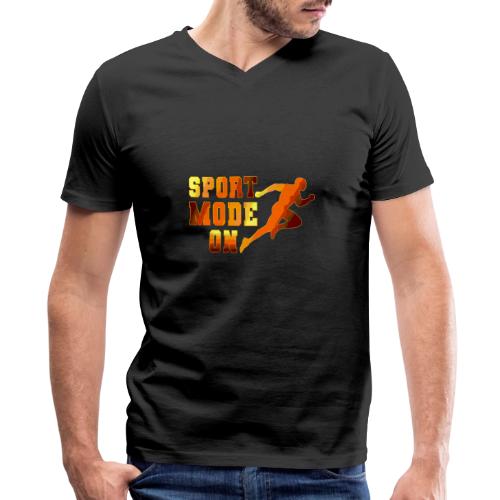 Sport Mode On - Men's Premium Organic V-Neck T-Shirt