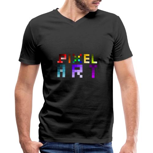 Pixel Art Spectrum - Men's Premium Organic V-Neck T-Shirt