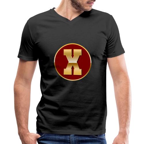 Letter X – Capital Varsity Alphabet Monogram - Men's Premium Organic V-Neck T-Shirt
