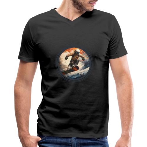 Snowboarding Elevation - Men's Premium Organic V-Neck T-Shirt