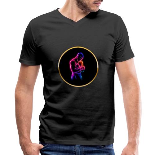 Boxing: Neon Power Guard - Men's Premium Organic V-Neck T-Shirt