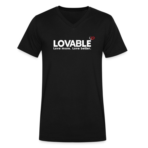Lovable - Men's V-Neck T-Shirt by Canvas