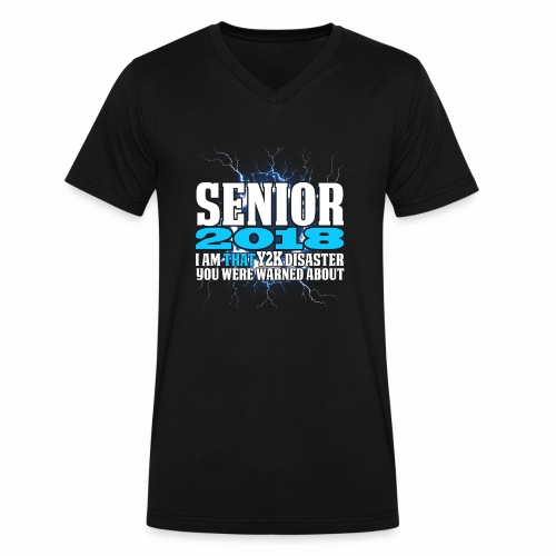 Senior 2018 Y2K - Men's V-Neck T-Shirt by Canvas