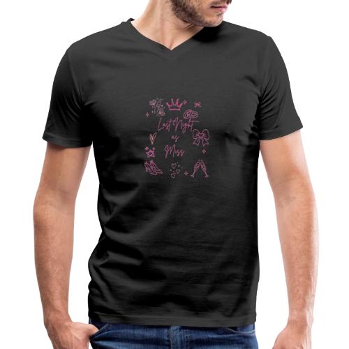 Last Night as Miss Bachelorette - Men's V-Neck T-Shirt by Bella + Canvas