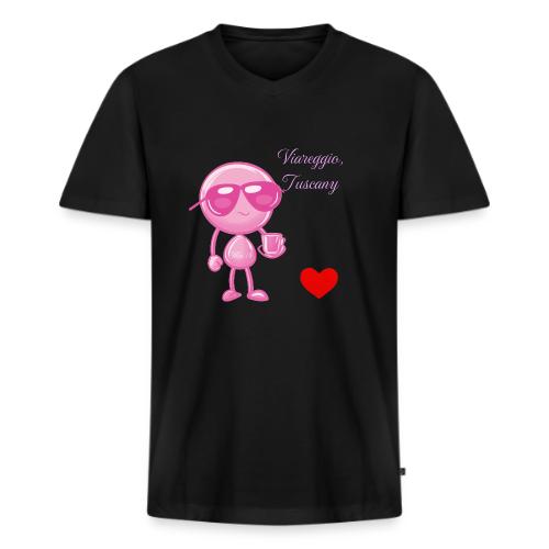 Smoon City_Viareggio Tuscany Pink - Men's Premium Organic V-Neck T-Shirt