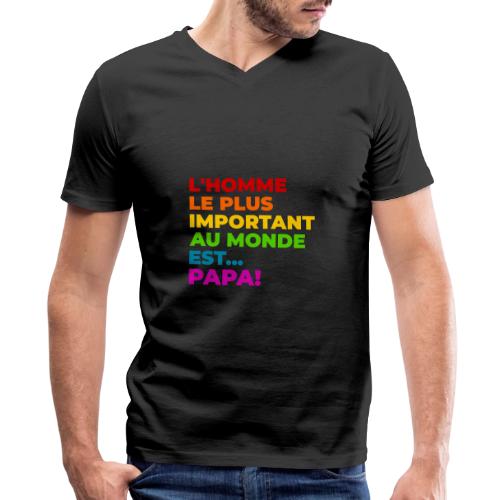 Dad: The Most Precious Man in the World - Men's Premium Organic V-Neck T-Shirt