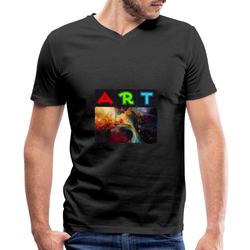 Waves of Art - Men's Premium Organic V-Neck T-Shirt