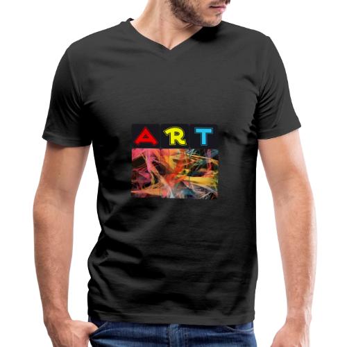 Chaotic Threads of Art - Men's Premium Organic V-Neck T-Shirt