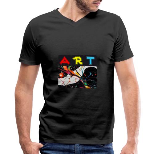 Art in Motion: Color Unleashed - Men's Premium Organic V-Neck T-Shirt