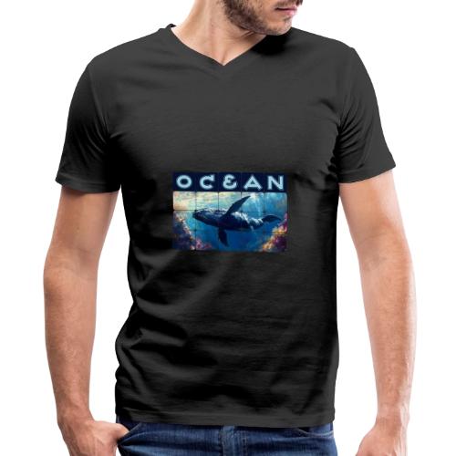Ocean: Majestic Deep - Men's Premium Organic V-Neck T-Shirt