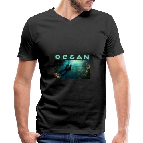 Ocean: Explorer of the Deep - Men's Premium Organic V-Neck T-Shirt