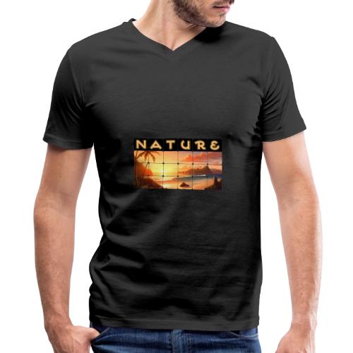 Nature: Tropical Twilight - Men's Premium Organic V-Neck T-Shirt
