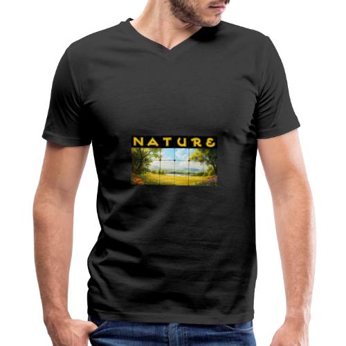 Nature: Summer Fields - Men's Premium Organic V-Neck T-Shirt