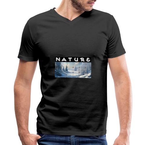 Nature: Frozen Horizon - Men's Premium Organic V-Neck T-Shirt