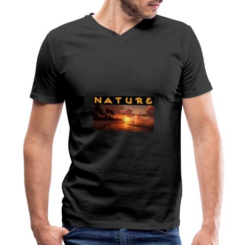 Nature: Sunset Serenity - Men's Premium Organic V-Neck T-Shirt