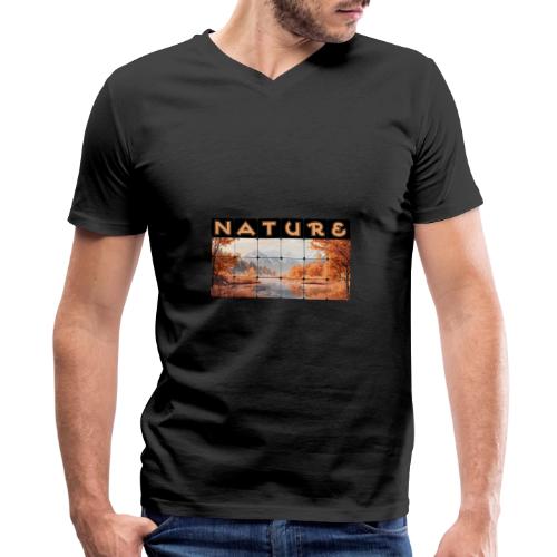 Nature: Autumn Glow - Men's Premium Organic V-Neck T-Shirt