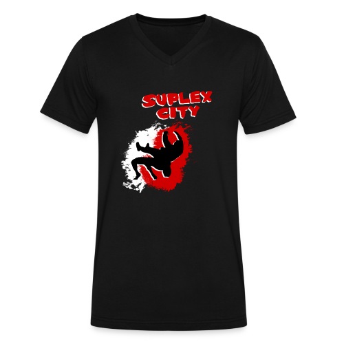 Suplex City (Womens) - Men's V-Neck T-Shirt by Canvas