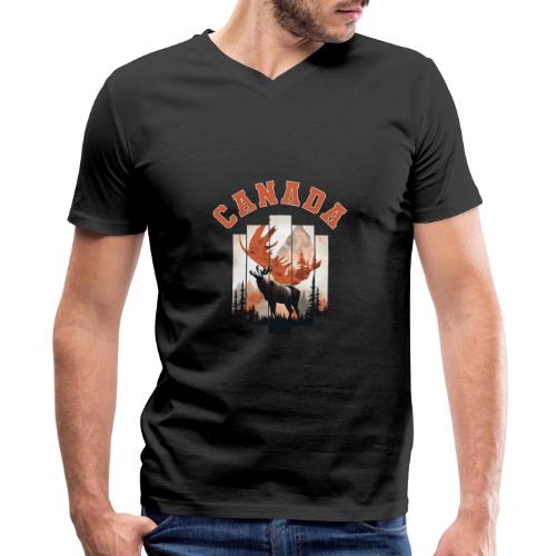 Great Canadian Outdoors - Men's Premium Organic V-Neck T-Shirt