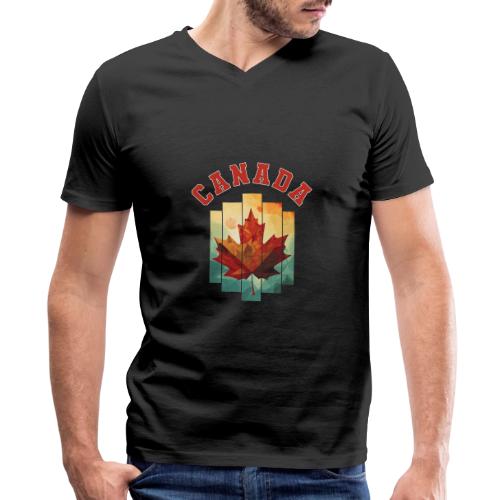 Canada’s Artistic Emblem - Men's Premium Organic V-Neck T-Shirt