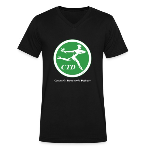 Cannabis Transworld Delivery - Green-White - Men's V-Neck T-Shirt by Canvas