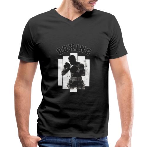 Born for Boxing - Men's Premium Organic V-Neck T-Shirt