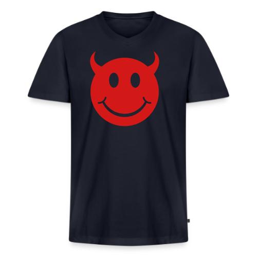 Smiley Devil Face - Men's V-Neck T-Shirt by Bella + Canvas
