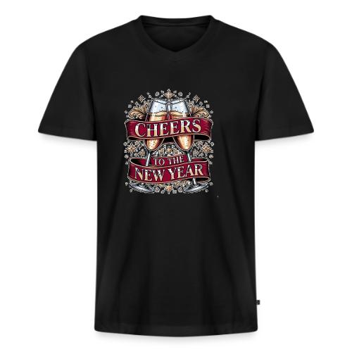 New Year's Champagne T-Shirt - Men's Premium Organic V-Neck T-Shirt