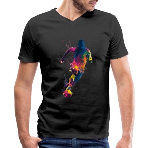 Soccer: Kick of Colors - Men's Premium Organic V-Neck T-Shirt