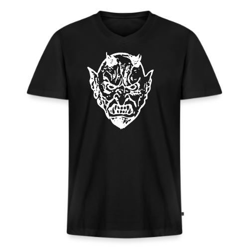 Devil Face 2 - Men's Premium Organic V-Neck T-Shirt