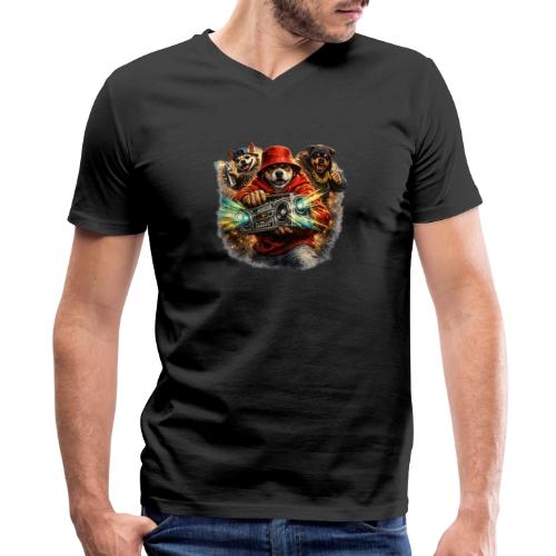 Urban Beat Dog Heroes - Men's Premium Organic V-Neck T-Shirt